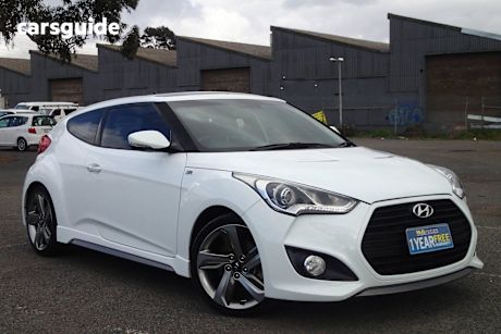White 2013 Hyundai Veloster Coupe Sr Turbo