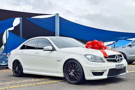 White 2012 Mercedes-Benz C63 Sedan Amg