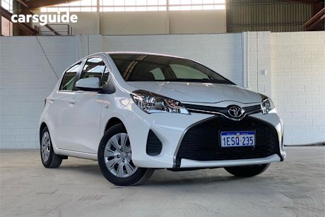 White 2015 Toyota Yaris Hatchback Ascent