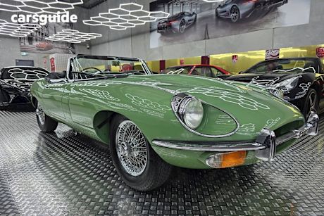 Green 1969 Jaguar E Type Convertible