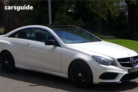 White 2016 Mercedes-Benz E400 Coupe Night Edition