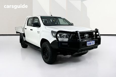 White 2021 Toyota Hilux Double Cab Chassis Sr (4X4)