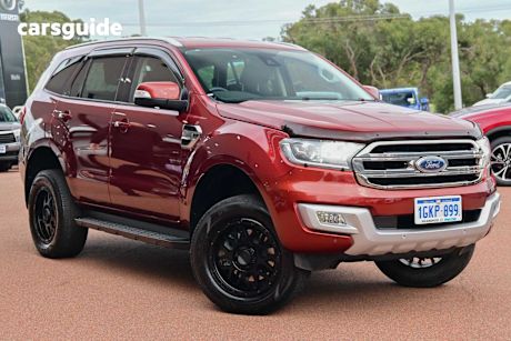 Red 2017 Ford Everest SUV TREND 4X4