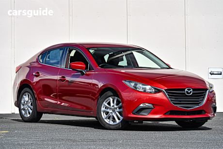 Red 2014 Mazda Mazda3 Sedan MAXX F