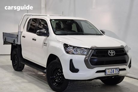 White 2022 Toyota Hilux Ute Tray SR 4X4