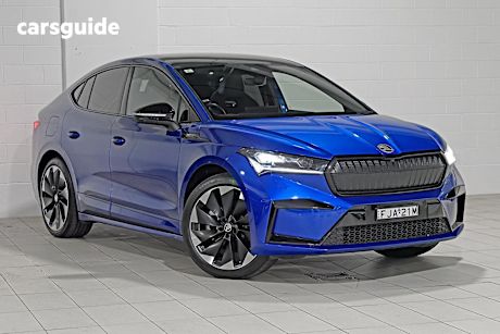 Blue 2024 Skoda Enyaq SUV SPORTLINE R