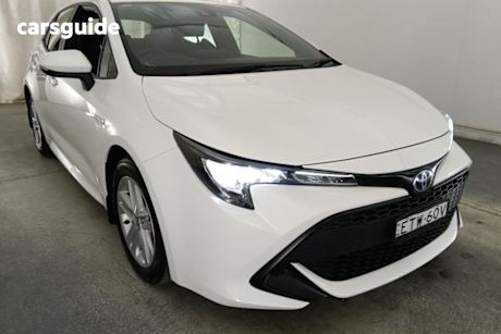 White 2022 Toyota Corolla Hatchback Ascent Sport Hybrid