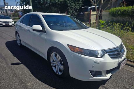 White 2009 Honda Accord Euro Sedan LUXURY F