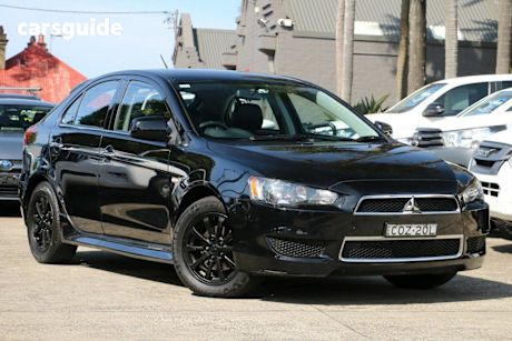Black 2013 Mitsubishi Lancer Hatchback Lx Sportback