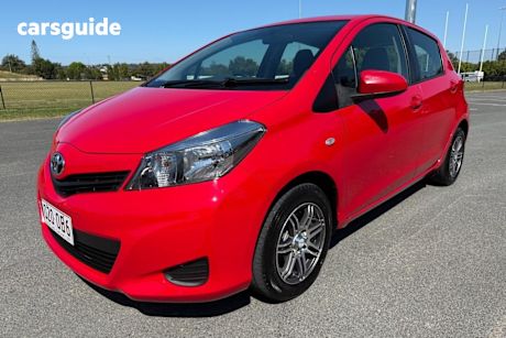 Red 2012 Toyota Yaris Hatchback Yr