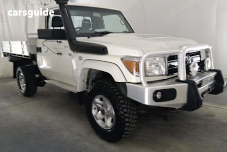 White 2021 Toyota Landcruiser Cab Chassis Gxl