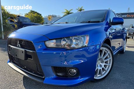 Blue 2010 Mitsubishi Lancer Sedan EVOLUTION 4WD
