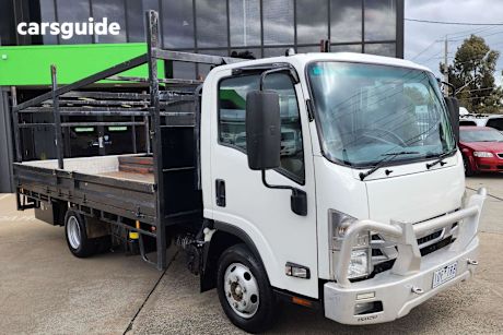 White 2018 Isuzu N Series Ute Tray NPR 45/55-155 4X2