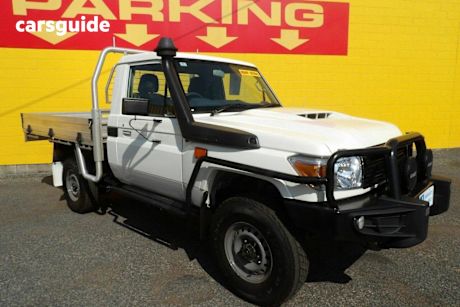 White 2019 Toyota Landcruiser Cab Chassis Workmate (4X4)