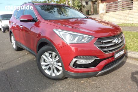 Burgundy 2016 Hyundai Santa FE Wagon Elite Crdi (4X4)