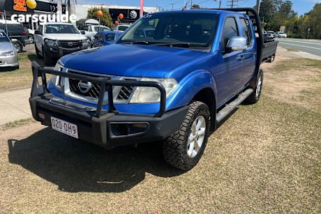 Blue 2010 Nissan Navara Dual Cab Pick-up St-X (4X4)