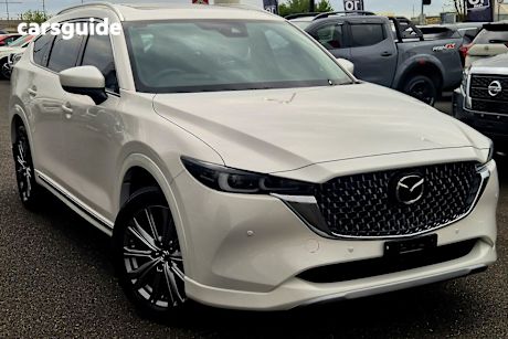 White 2023 Mazda CX-8 SUV D35 ASAKI 4X4