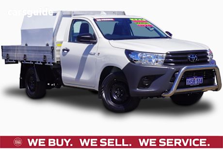 White 2022 Toyota Hilux Ute Tray WORKMATE R