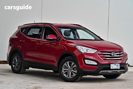 Red 2014 Hyundai Santa FE SUV ACTIVE 4X4