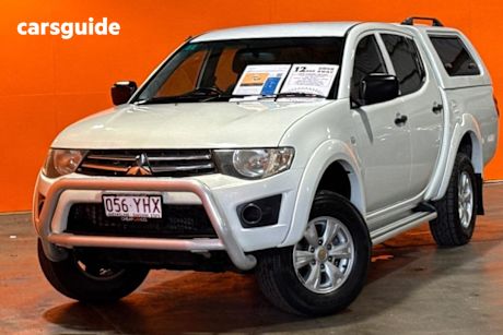 White 2013 Mitsubishi Triton Double Cab Utility Glx (4X4)