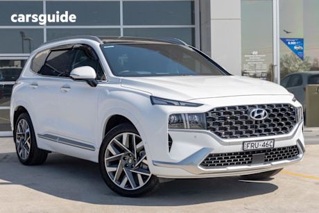 White 2023 Hyundai Santa FE Wagon Highlander Crdi (Awd)
