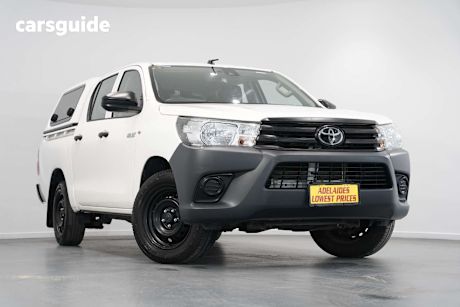 White 2021 Toyota Hilux Ute Tray WORKMATE R