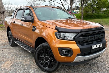 Orange 2021 Ford Ranger Ute Tray WILDTRAK 4X4