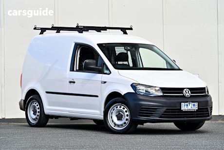 White 2019 Volkswagen Caddy Commercial TSI220 F