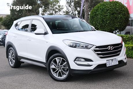 White 2018 Hyundai Tucson SUV ACTIVE X F