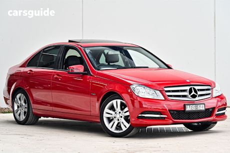 Red 2012 Mercedes-Benz C-CLASS Sedan C200 BLUEEFFICIENCY R