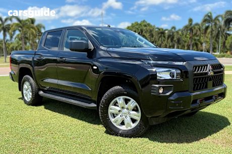 Black 2025 Mitsubishi Triton Ute Tray GLX+ 4X4