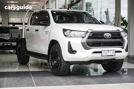 White 2020 Toyota Hilux Ute Tray SR 4X4