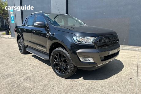 Black 2016 Ford Ranger Ute Tray WILDTRAK 4X4