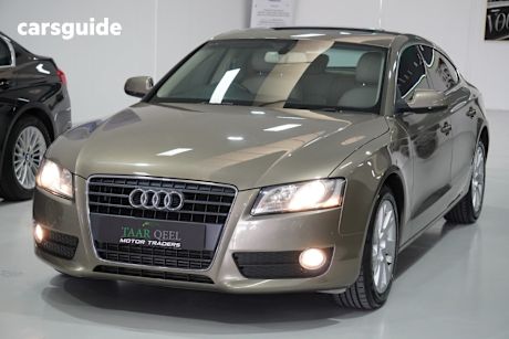 Beige 2010 Audi A5 Hatchback Sportback 2.0 Tfsi