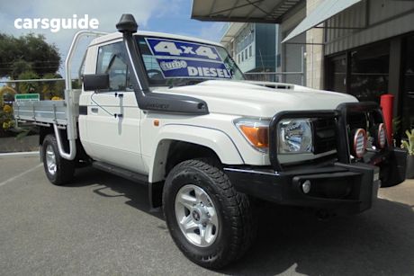 White 2018 Toyota Landcruiser Ute Tray GX 4X4