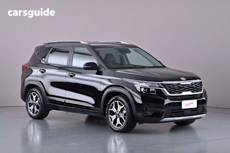 Black 2021 Kia Seltos Wagon Sport+ (Fwd)
