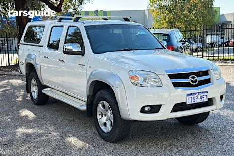 White 2010 Mazda BT-50 Ute Tray SDX 4X4
