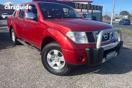 Red 2008 Nissan Navara Dual Cab Pick-up St-X (4X4)