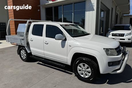 White 2013 Volkswagen Amarok Ute Tray TDI420 TRENDLINE 4X4