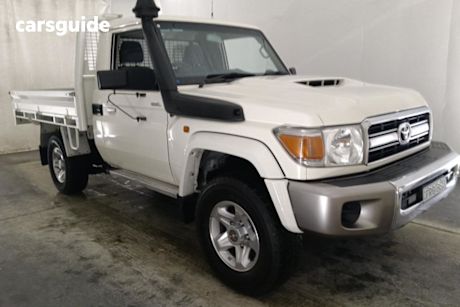 White 2021 Toyota Landcruiser Cab Chassis Gxl