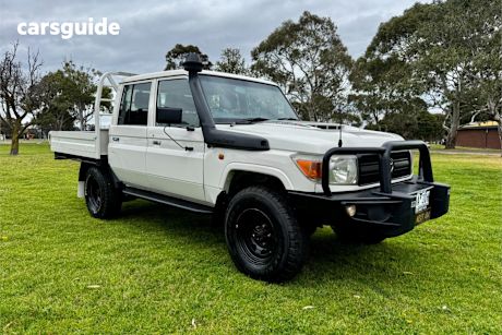 White 2019 Toyota Landcruiser Ute Tray WORKMATE 4X4