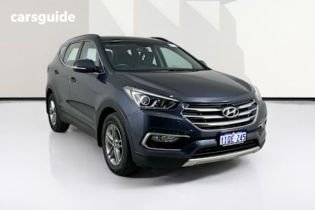 Blue 2016 Hyundai Santa FE Wagon Active Crdi (4X4)