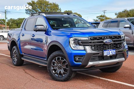 Blue 2024 Ford Ranger Ute Tray WILDTRAK 4X4