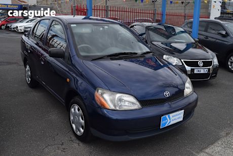 Blue 2000 Toyota Echo Sedan