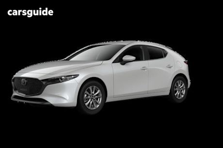 White 2025 Mazda 3 Hatchback G20 Pure
