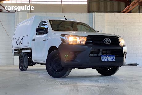 White 2019 Toyota Hilux Cab Chassis Workmate
