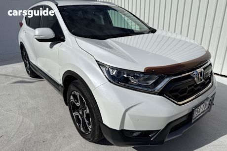 White 2018 Honda CR-V SUV +SPORT F