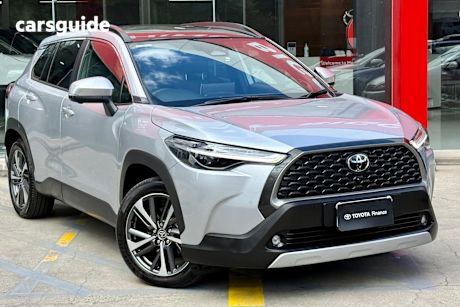 Silver 2022 Toyota Corolla Cross SUV ATMOS F