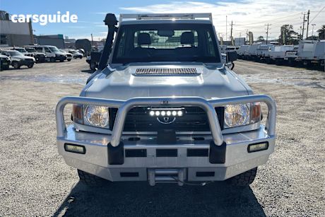 White 2019 Toyota Landcruiser Cab Chassis Workmate (4X4)