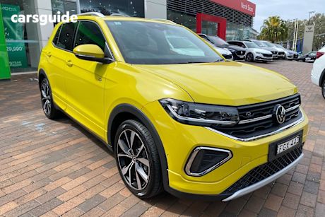 Yellow 2024 Volkswagen T-Cross SUV 85TSI R-LINE F